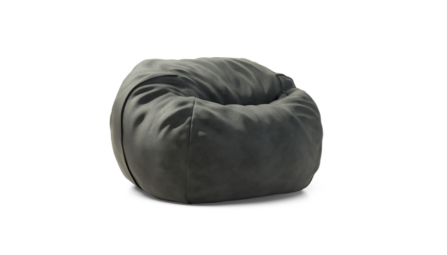 vetsak | Puf Medium - Leather - Dark Grey
