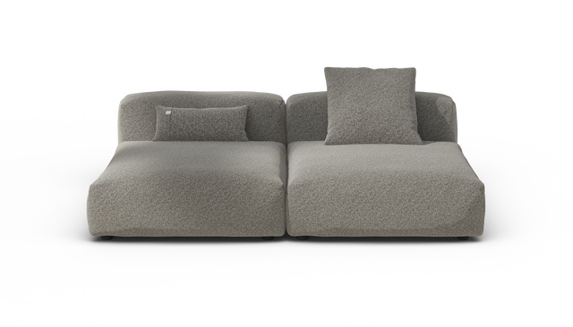 vetsak | Sofa Set 01 Large - Pebble - Platinum | Modular Sofa | 3.5 Seater