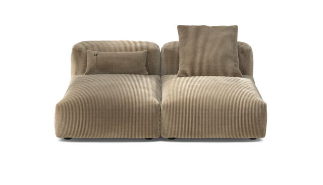 vetsak | Sofa Set 01 Medium - Cord Velour - Sand | Modular Sofa | 2.5 Seater