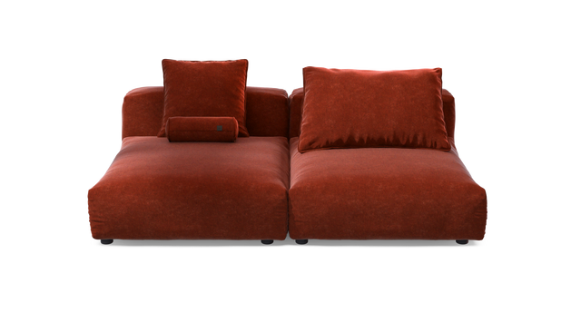 vetsak | Sofa Set 01 XLarge - Suave - Saffron | Modular Sofa | 3.5 Seater