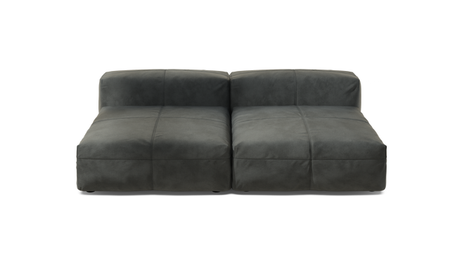vetsak | Sofa Set 01 XLarge - Leather - Dark Grey | Modular Sofa | 3.5 Seater