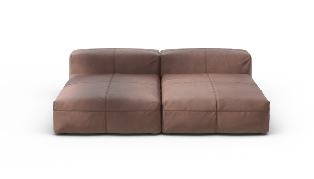 vetsak | Sofa Set 01 XLarge - Leather - Stone | Modular Sofa | 3.5 Seater