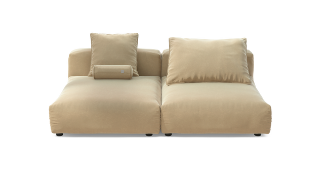 vetsak | Sofa Set 01 XLarge - Suave - Creme | Modular Sofa | 3.5 Seater