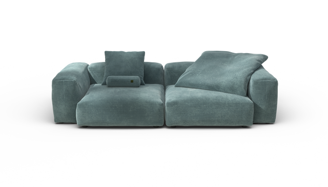 vetsak | Sofa Set 02 Large - Cord Velour - Mint | Modular Sofa | 3.5 Seater | Big Sofa