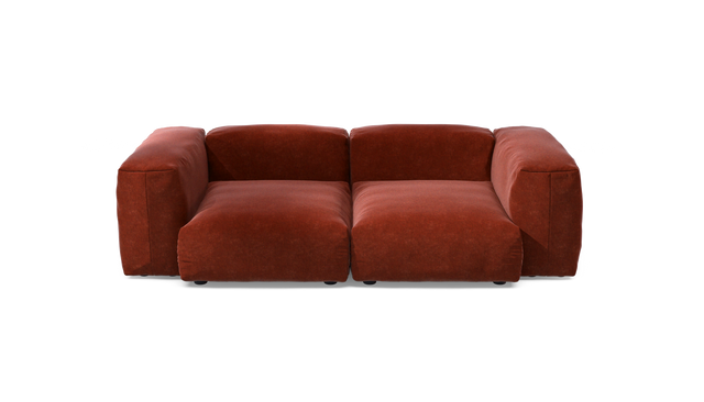 vetsak | Sofa Set 02 Medium - Suave - Saffron | Modular Sofa | 2.5 Seater | Big Sofa