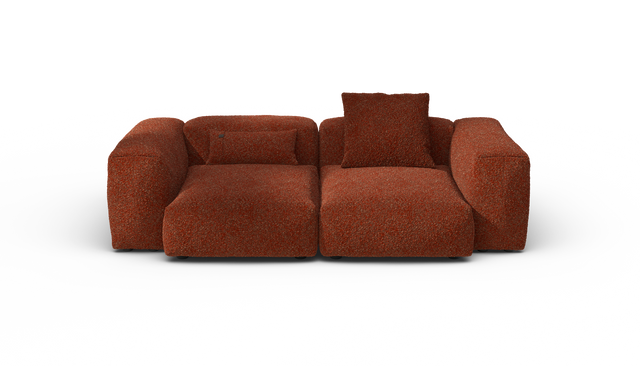 vetsak | Sofa Set 02 Medium - Nub - Sienna | Modular Sofa | 2.5 Seater | Big Sofa