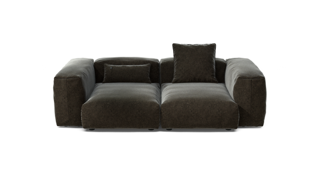 vetsak | Sofa Set 02 Medium - Suave - Anthracite | Modular Sofa | 2.5 Seater | Big Sofa