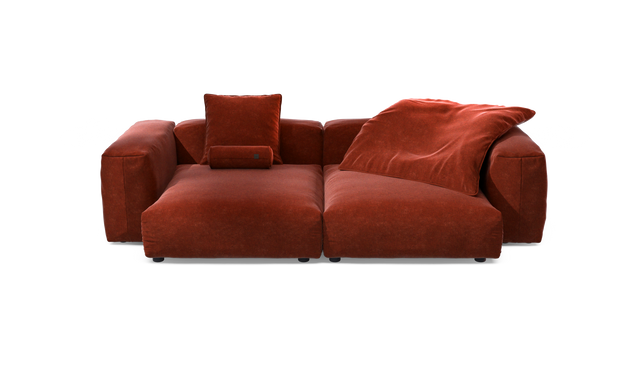 vetsak | Sofa Set 02 XLarge - Suave - Saffron | Modular Sofa | 3.5 Seater | Big Sofa
