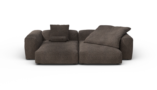 vetsak | Sofa Set 02 XLarge - Nub - Walnut | Modular Sofa | 3.5 Seater | Big Sofa