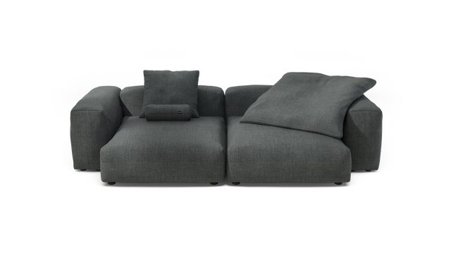 vetsak | Sofa Set 02 XLarge - Pique - Dark Grey | Modular Sofa | 3.5 Seater | Big Sofa