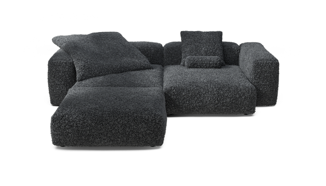 vetsak | Sofa Set 03 - Doodle - Dark Grey | Modular Sofa | 3.5 Seater | Big Sofa | Corner Sofa