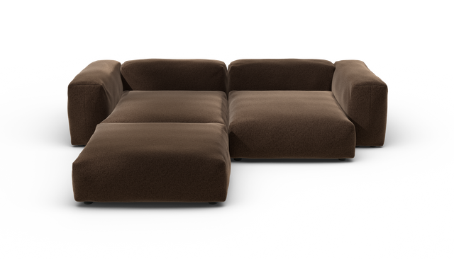 vetsak | Sofa Set 03 - Pebble - Umber | Modular Sofa | 3.5 Seater | Big Sofa | Corner Sofa