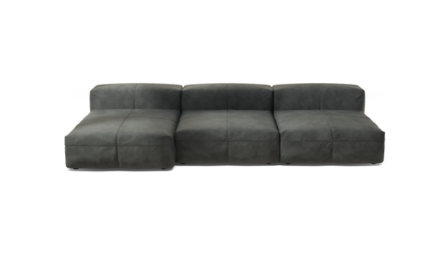vetsak | Sofa Set 04 - Leather - Dark Grey | Modular Sofa | 5 Seater | Big Sofa
