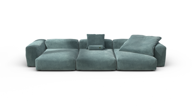 vetsak | Sofa Set 05 - Cord Velour - Mint | Modular Sofa | 5 Seater | Big Sofa | Corner Sofa