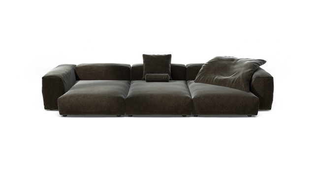 vetsak | Sofa Set 05 - Suave - Anthracite | Modular Sofa | 5 Seater | Big Sofa | Corner Sofa