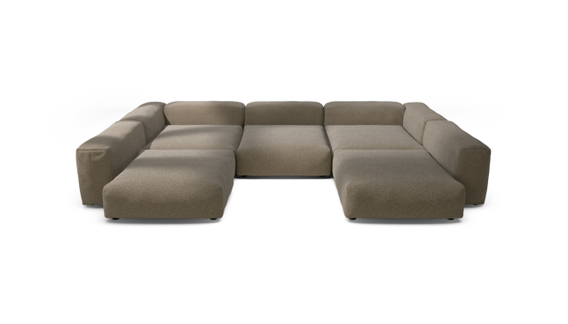 vetsak | Sofa Set 06 - Loop Loop - Taupe | Modular Sofa | 6.5 Seater | Big Sofa | U-Shape | Corner Sofa