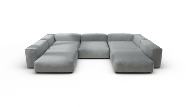 vetsak | Sofa Set 06 - Ridge - Limestone | Modular Sofa | 6.5 Seater | Big Sofa | U-Shape | Corner Sofa
