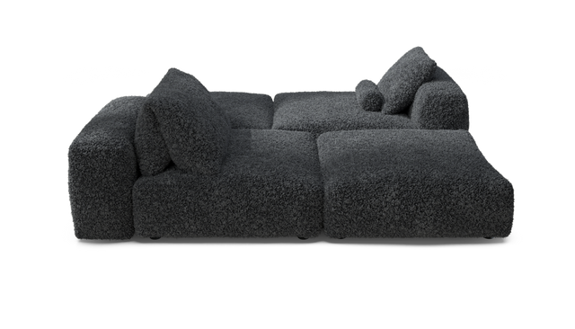 vetsak | Sofa Set 08 - Daybed - Doodle - Dark Grey | Modular Sofa | 6 Seater | Outdoor Island | Double lounger