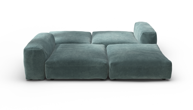 vetsak | Sofa Set 08 - Daybed - Cord Velour - Mint | Modular Sofa | 6 Seater | Outdoor Island | Double lounger