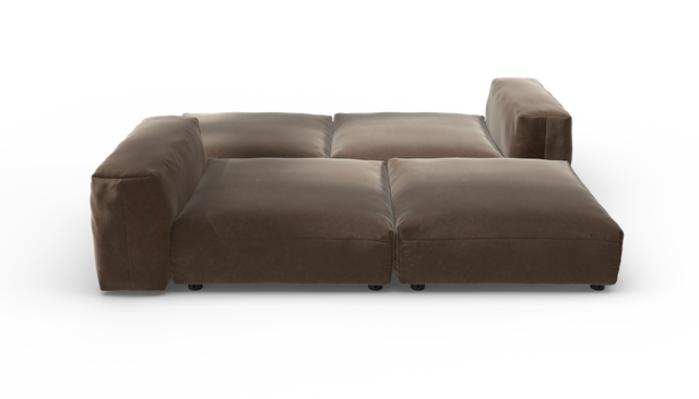 vetsak | Sofa Set 08 - Daybed - Suave - Espresso | Modular Sofa | 6 Seater | Outdoor Island | Double lounger