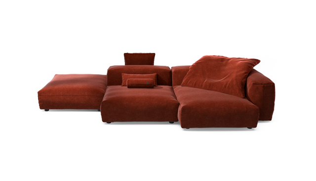 vetsak | Sofa Set 09 - The Island - Suave - Saffron | Modular Sofa | 7 Seater | Sofa Island