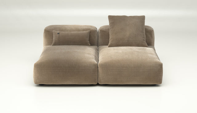 vetsak | Sofa Set 01 Medium - Cord Velour - Sand | Modular Sofa | 2.5 Seater