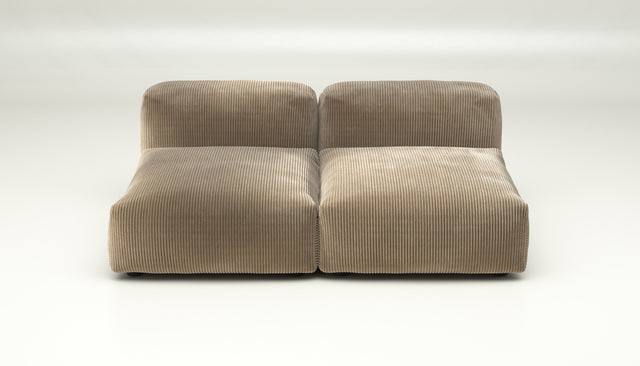 vetsak | Sofa Set 01 Medium - Cord Velour - Sand | Modular Sofa | 2.5 Seater