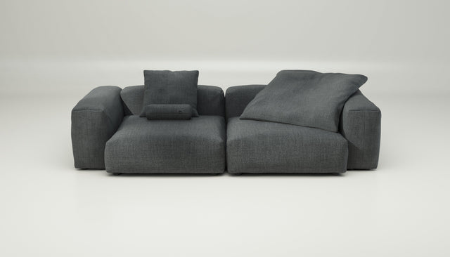 vetsak | Sofa Set 02 Large - Pique - Dark Grey | Modular Sofa | 3.5 Seater | Big Sofa