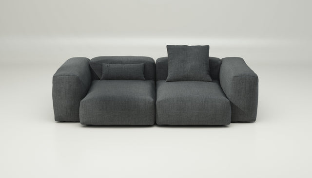 vetsak | Sofa Set 02 Medium - Pique - Dark Grey | Modular Sofa | 2.5 Seater | Big Sofa