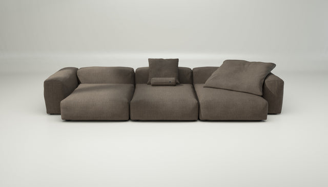 vetsak | Sofa Set 05 - Pique - Taupe | Modular Sofa | 5 Seater | Big Sofa | Corner Sofa