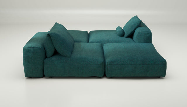 vetsak | Sofa Set 08 - Daybed - Pique - Cedar | Modular Sofa | 6 Seater | Outdoor Island | Double lounger