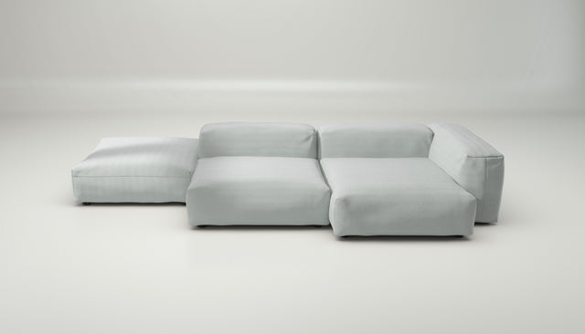 vetsak | Sofa Set 09 - The Island - Pique - Light Grey | Modular Sofa | 7 Seater | Sofa Island